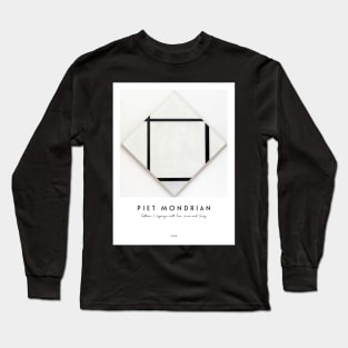 Tableau I Lozenge with Four Lines and Gray with Text Long Sleeve T-Shirt